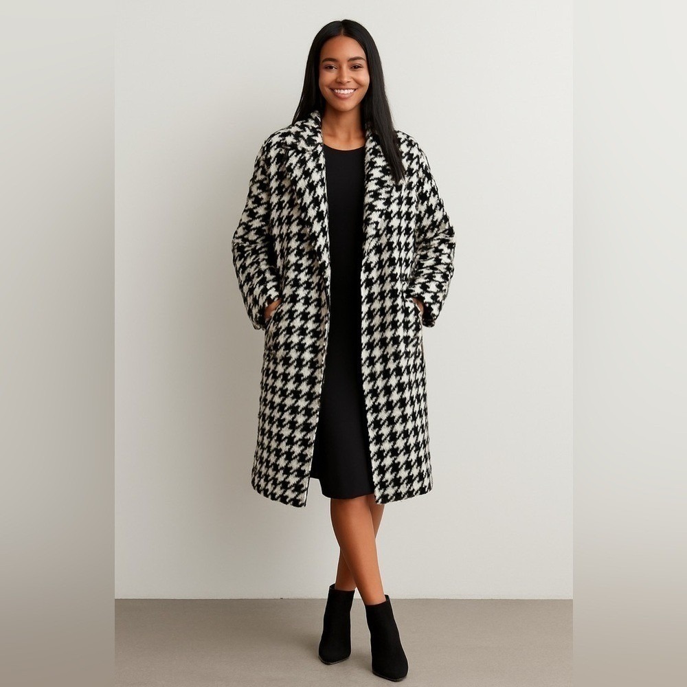 Catherine Malandrino Oversized Faux Shearling Coat